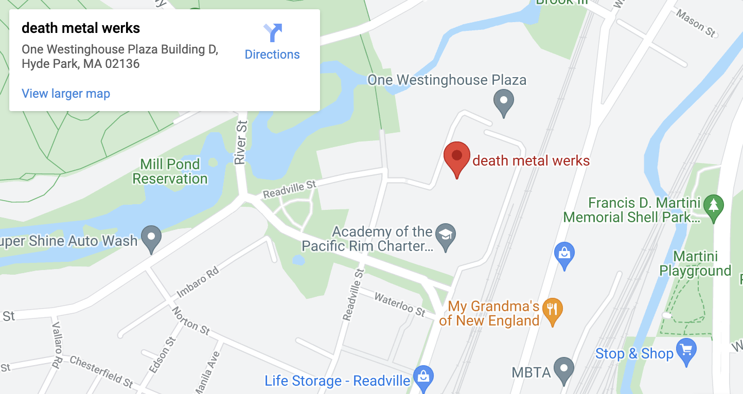 Death Metal Werks Address Map